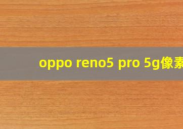 oppo reno5 pro 5g像素